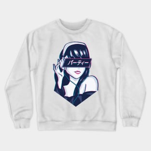 Party! - Sad Japanese Aesthetic Crewneck Sweatshirt